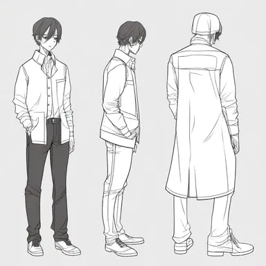 The protagonist wore demode clothing to symbolize his rejection of societal norms.