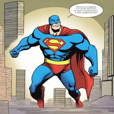In the comic, the superhero seems invincible, always coming out on top.