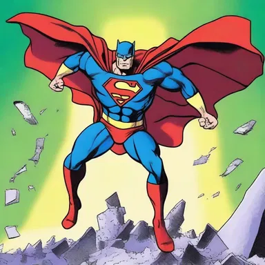 In the comic, the superhero seems invincible, always coming out on top.