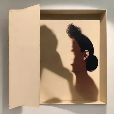 The painting uses a clever technique of light and shadow to make the subject seem three-dimensional.