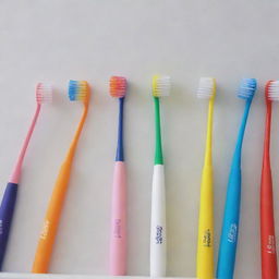 Customized toothbrushes embellished with the brand's logo and the tagline 'Sensory Experience'. For promotion in social media, feature these brushes at the 'Smile Station', staffed with trained professionals assisting consumers.