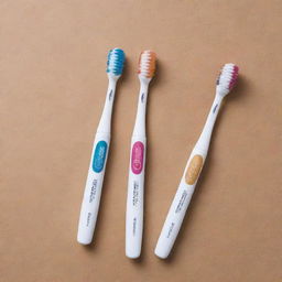 Customized toothbrushes embellished with the brand's logo and the tagline 'Sensory Experience'. For promotion in social media, feature these brushes at the 'Smile Station', staffed with trained professionals assisting consumers.