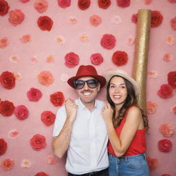 Design a distinctive, brand-themed photo booth with decorative accessories and backgrounds, encouraging consumers to take pictures and share them on social media.