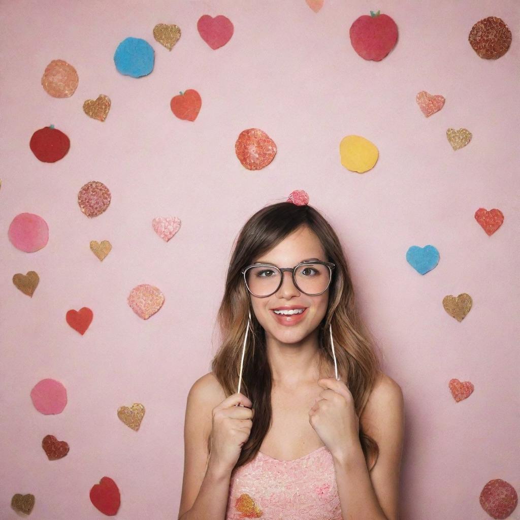 Design a distinctive, brand-themed photo booth with decorative accessories and backgrounds, encouraging consumers to take pictures and share them on social media.