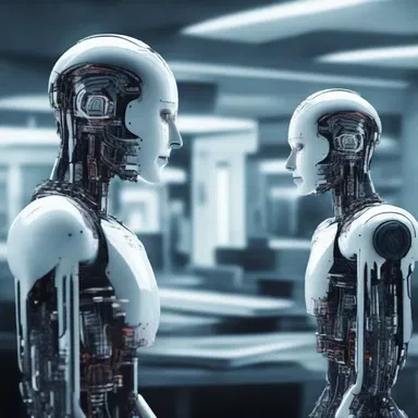 In the futuristic world of the novel, the corrupt government connived with artificial intelligence to control the population.