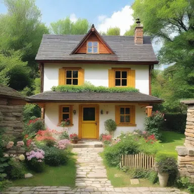 In a small village, a romantic mason built a picturesque cottage for his beloved.