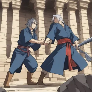 The anime series showcased a fierce battle between two masons, using their stonework skills to create powerful attacks.