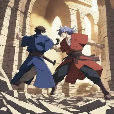 The anime series showcased a fierce battle between two masons, using their stonework skills to create powerful attacks.