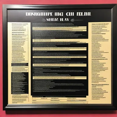 The theater's call-board features announcements of upcoming plays and adaptations of famous literary works.