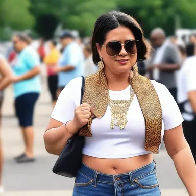 She was wearing a trendy whatchamacallit, a unique accessory that caught everyone's attention.