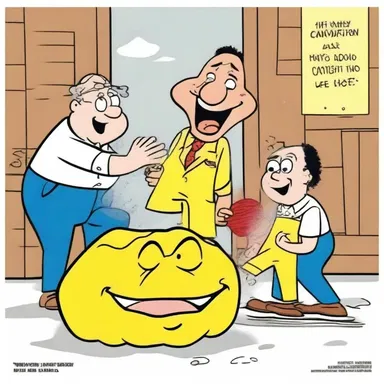 In the cartoon, the characters always learned important life lessons about caution through humorous mishaps.