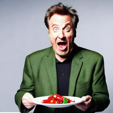 The comedian delighted the audience with a cautionary tale about the perils of eating spicy food.