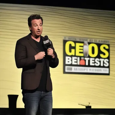 The comedian cautioned the audience that his next joke might be a bit offensive.