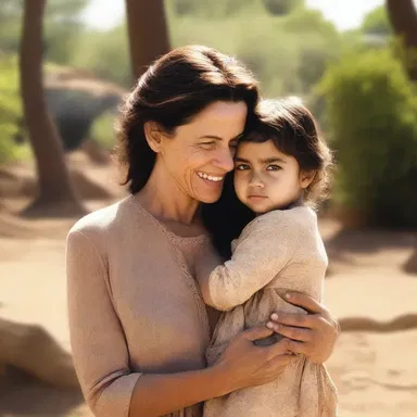 In the movie, the foster-mother lovingly raised the orphaned child as her own.