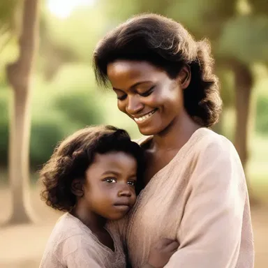 In the movie, the foster-mother lovingly raised the orphaned child as her own.