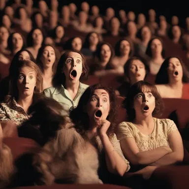 The horror movie's thrilling twist at the end left the entire theater in stunned silence before erupting into a thunderous ovation.