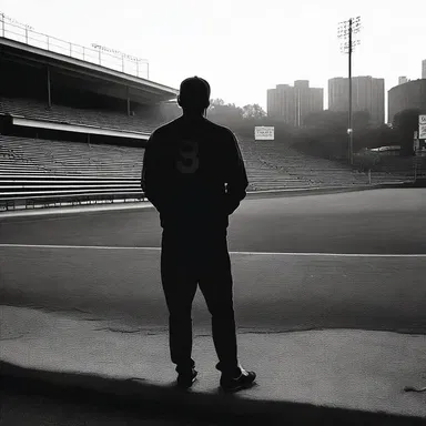 As the sun set, the protagonist wandered through the empty ballpark, contemplating the deeper meaning of life.
