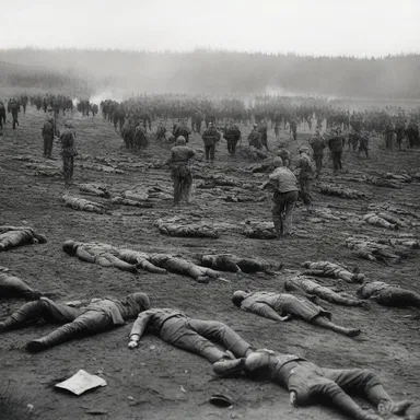 The estimated number of casualties in the battle was in the ballpark of 10,000 soldiers.