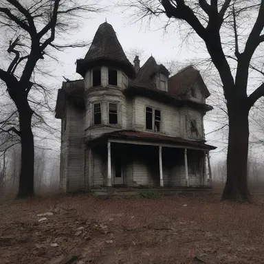 The abandoned house at the end of the street had an eerie and perfect silence that sent shivers down our spines.