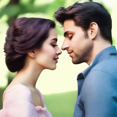 By the time they met, she had already fallen in love with him, using the perfect tense to describe her feelings.