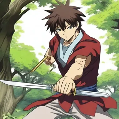 In the anime series, the protagonist trains hard to perfect his sword fighting skills.