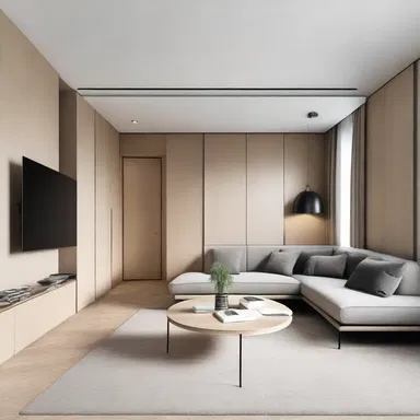 The minimalist apartment had a perfect blend of form and function, with sleek lines and efficient space utilization.