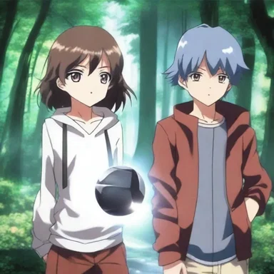 In the anime series, the protagonists embark on a quest to retrieve a legendary hematite gemstone.