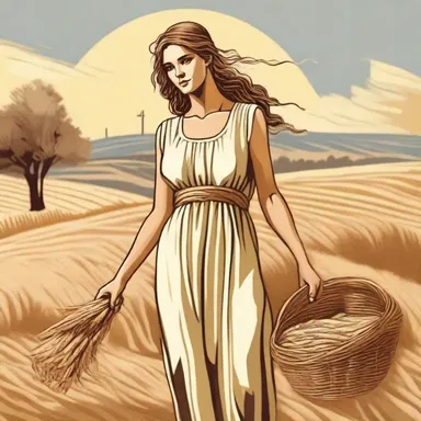 In Greek mythology, Demeter was often depicted as a gleaner, gathering leftover grains after the harvest.
