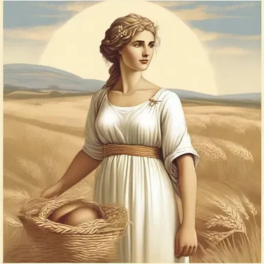 In Greek mythology, Demeter was often depicted as a gleaner, gathering leftover grains after the harvest.