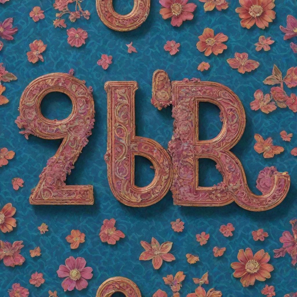 Design a vibrant wallpaper featuring the iconic Crash0537 font, embellished with intricate patterns.