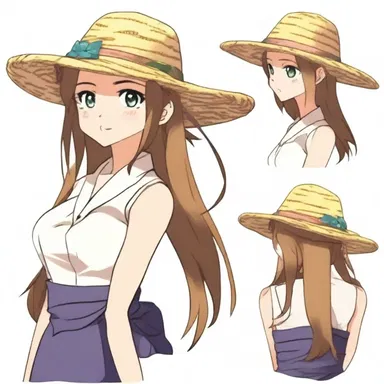 In the anime, the character's straw hat was made from woven raffia, giving them a unique and distinct appearance.