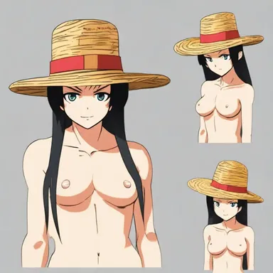 In the anime, the character's straw hat was made from woven raffia, giving them a unique and distinct appearance.