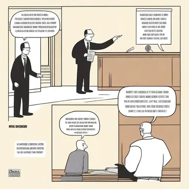 The attorney submitted a cartoon as evidence to illustrate the sequence of events.