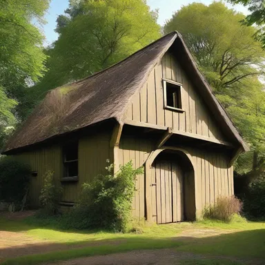 In ancient English mythology, it is said that tithe barns were often inhabited by mischievous wood spirits.