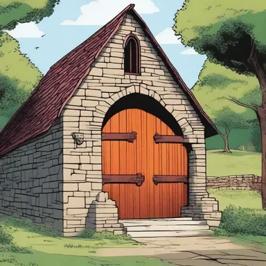 In the comic book series, the superhero's secret hideout is located in a hidden tithe barn.