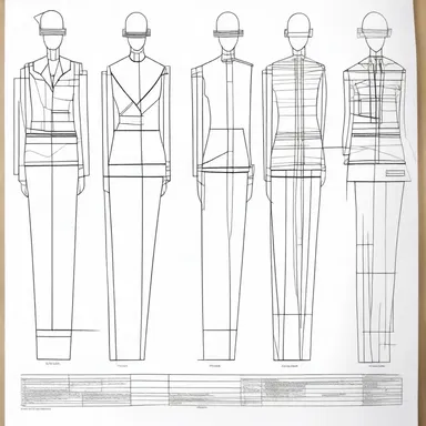 The fashion designer used diagramming to create a visual representation of the entire collection.