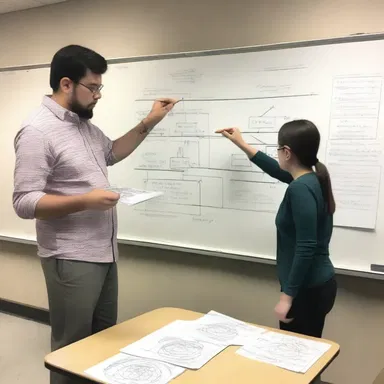 The art instructor taught the students how to use diagramming to break down complex subjects into simpler forms.