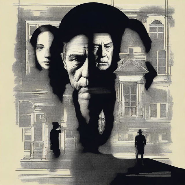 Craft a high-quality digital art image that serves as a mysterious film poster