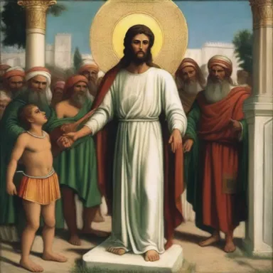 According to the legend, the martyr endured decapitation for refusing to renounce his faith.
