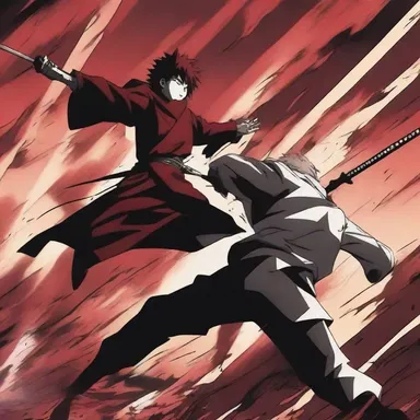The intense battle scene in the anime showcased the swift decapitation of the enemy.