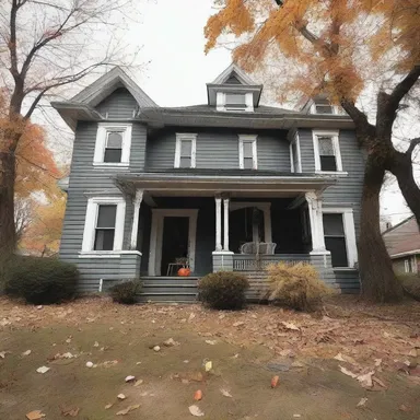 The dozen haunted houses in the neighborhood always attracted thrill-seekers during Halloween.