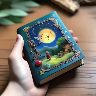 The pocket-size enchanted book contained a magical world waiting to be explored.
