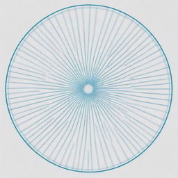 Create an image of a circle with 120 evenly spaced double lines radiating from its center.