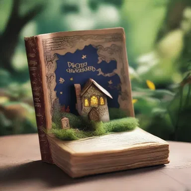 The pocket-size enchanted book contained a magical world waiting to be explored.