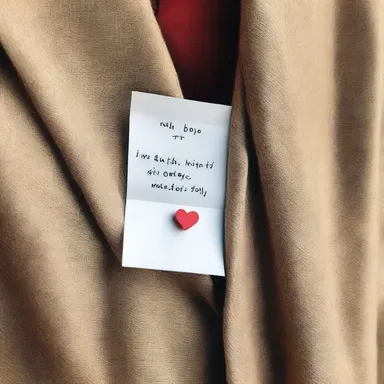 He wrote a pocket-size love note and slipped it into her coat pocket as a surprise.