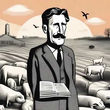 The novella 'Animal Farm' by George Orwell serves as a pocket-size allegory for totalitarianism and political corruption.
