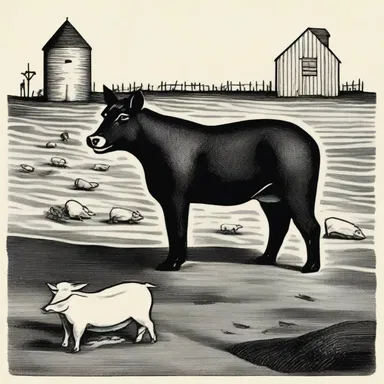 The novella 'Animal Farm' by George Orwell serves as a pocket-size allegory for totalitarianism and political corruption.