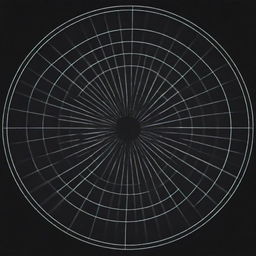 Create an image of a circle with 120 evenly spaced double lines radiating from its center.