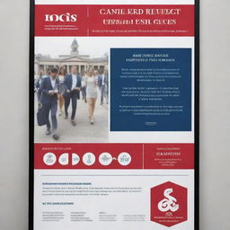 Create a visually compelling poster for the open recruitment of the Capital Market Student Society in a campus setting. The poster design should be professional, include symbols of capital markets and encourages student involvement.