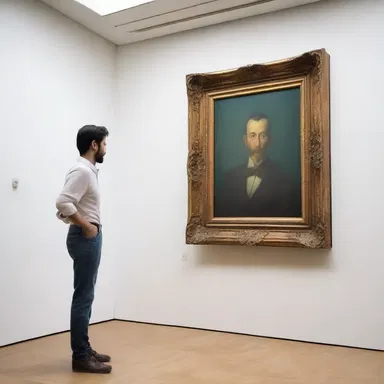 The artist installed a sensor in the painting that detected the viewer's presence and changed the colors accordingly.